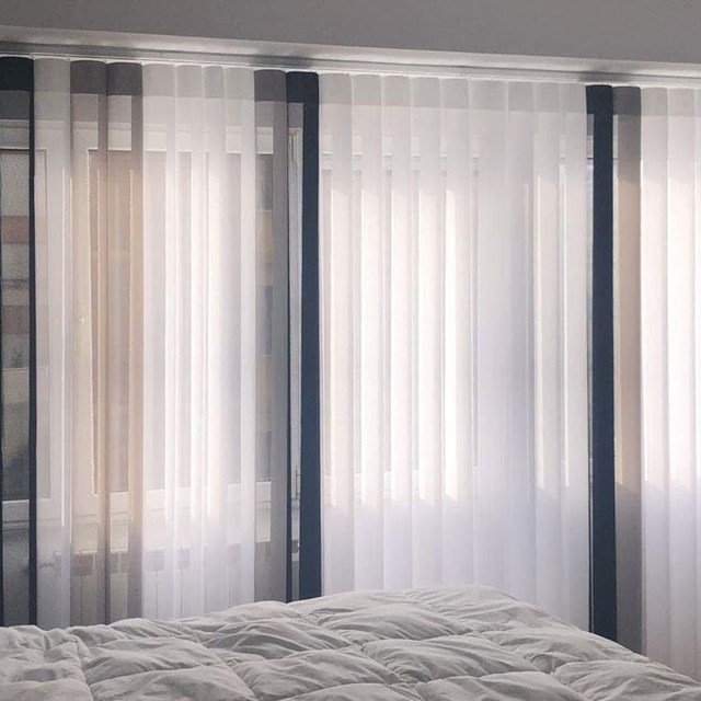 Paneles japoneses en ventanas irregulares